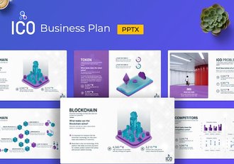 专业区块链项目融资PPT模板 - 顶尖PPT