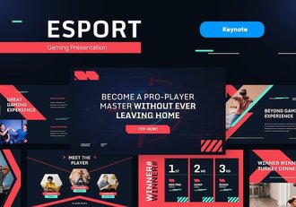 电子竞技游戏科技行业推广Keynote模板 - 顶尖PPT