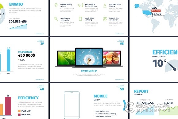 93页高端商务数据统计分析keynote模板 - 顶尖PPT