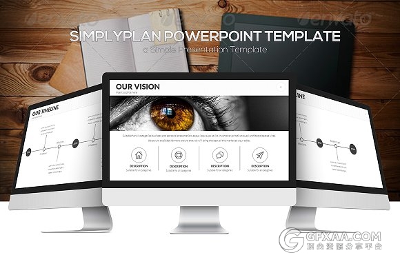 20页线条简约商务风格PPT模板 - 顶尖PPT