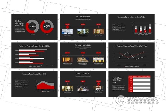65页黑色底纹杂志写真风格PPT模板 - 顶尖PPT
