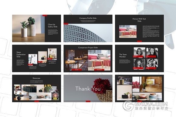 65页黑色底纹杂志写真风格PPT模板 - 顶尖PPT