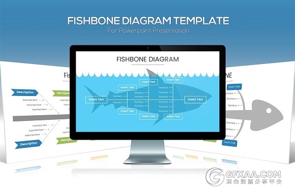 21页鱼骨图数据图表PPT模板 - 顶尖PPT