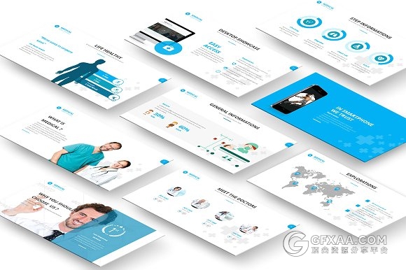 3种配色主题25页健康医疗行业PPT模板 - 顶尖PPT