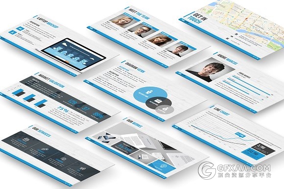 20页3种配色团队总结PPT模板 - 顶尖PPT