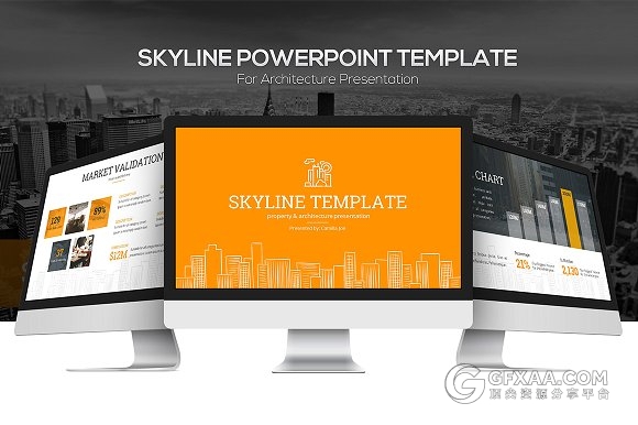 创意线条城市规划PPT模板 - 顶尖PPT