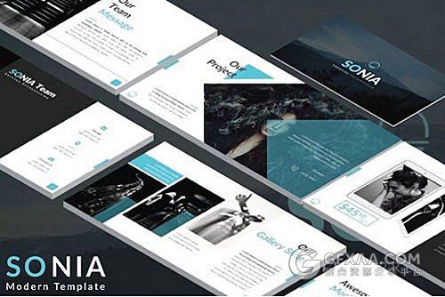 简约时尚杂志风格PPT模板 - 顶尖PPT