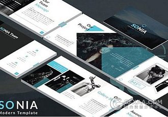 简约时尚杂志风格PPT模板 - 顶尖PPT