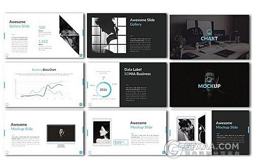 简约时尚杂志风格PPT模板 - 顶尖PPT