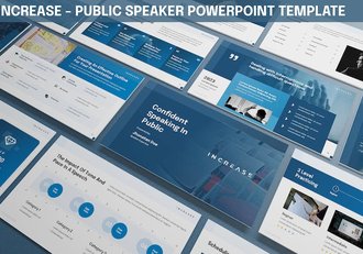 公共演讲者发布会PPT模板 - 顶尖PPT
