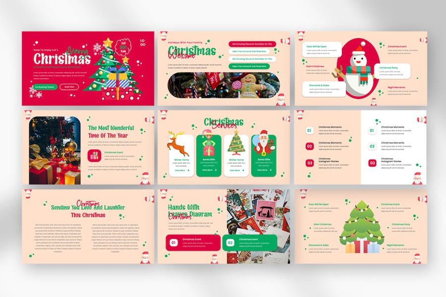 圣诞节主题演讲展示活动方案PPT模板 - 顶尖PPT