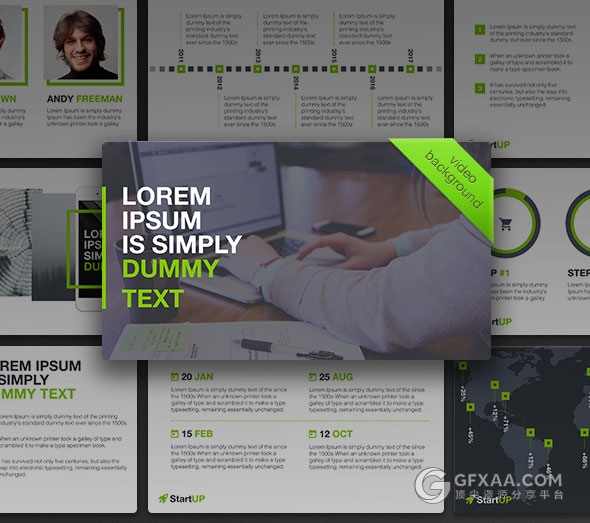 7种配色商务多用途PPT模板 - 顶尖PPT