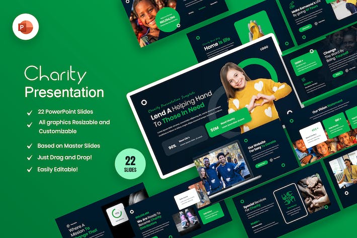 慈善项目介绍公益活动宣传PPT模板 - 顶尖PPT