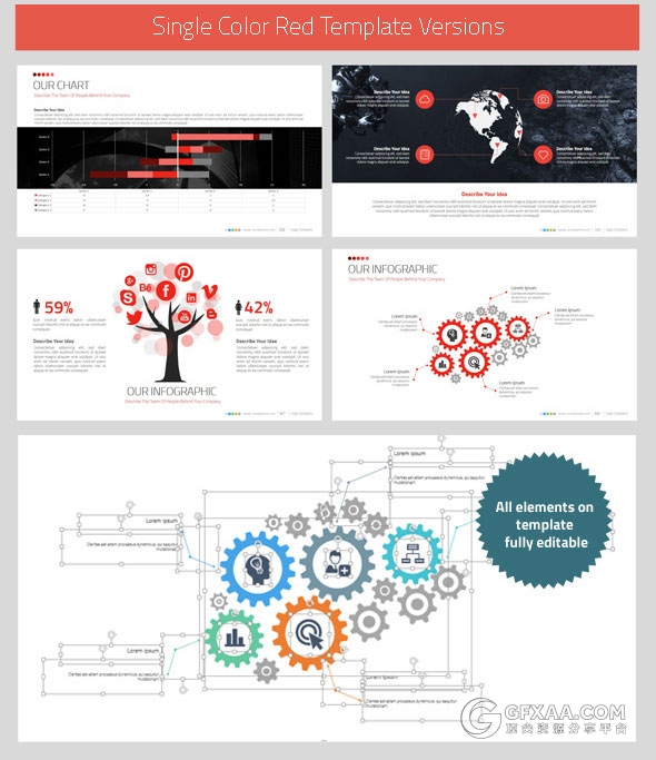 三种配色70多页公司团队介绍PPT模板 - 顶尖PPT