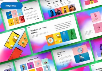 粉彩风格商务类展示Keynote模板 - 顶尖PPT