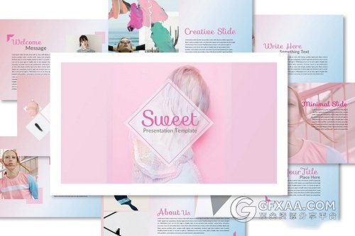 渐变色系时尚流行风格PPT模板 - 顶尖PPT