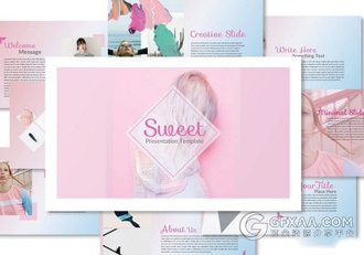 渐变色系时尚流行风格PPT模板 - 顶尖PPT