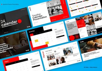 商业策划工作排期规划日历农历keynote模板 - 顶尖PPT