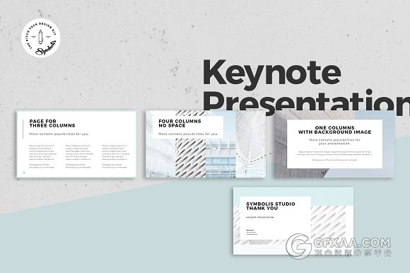 40多页简约文艺极简风格keynote模板 - 顶尖PPT