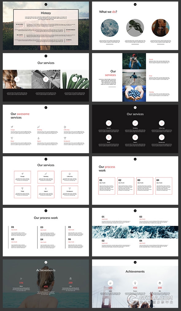 114页简约大气流行杂志风格PPT模板 - 顶尖PPT