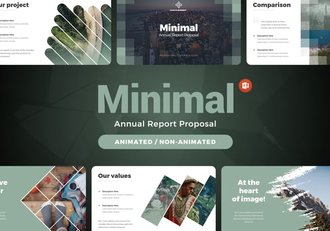 公司年度报告提案信息图形地图PPT模板 - 顶尖PPT