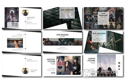 简约时尚杂志风格keynote模板 - 顶尖PPT