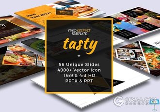 美味食物主题风格keynote模板 - 顶尖PPT