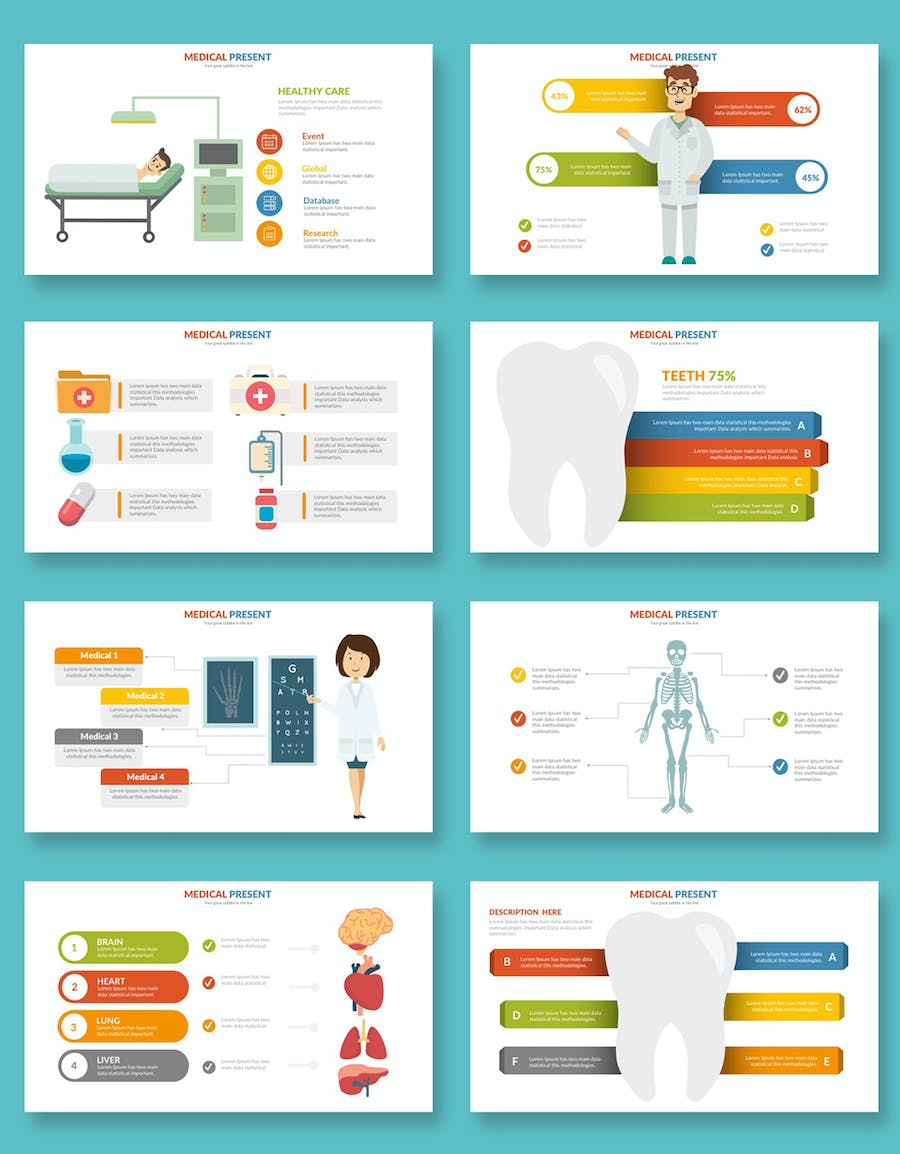 医院网络宣传推广插画图形PPT模板 - 顶尖PPT