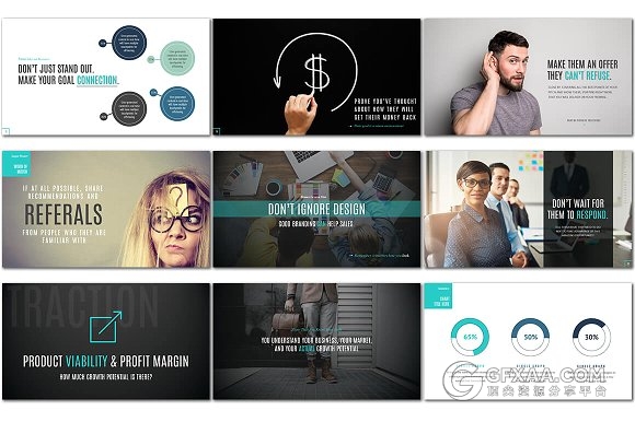 40页商务团队介绍业务合作PPT模板 - 顶尖PPT