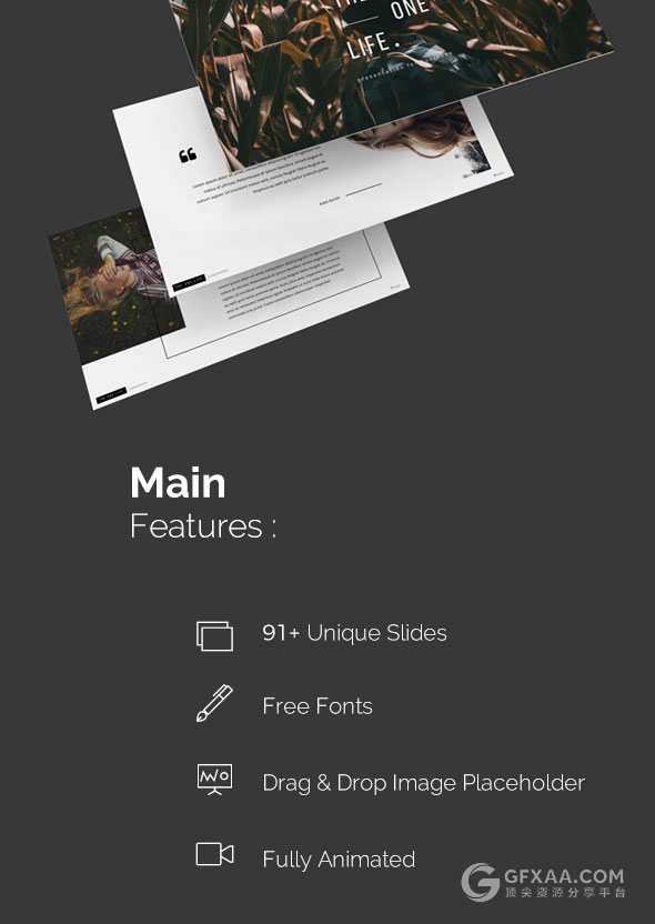 90页极简文艺风格多用途PPT模板 - 顶尖PPT