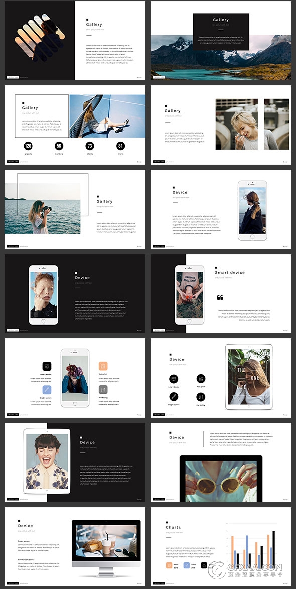 90页极简文艺风格多用途PPT模板 - 顶尖PPT