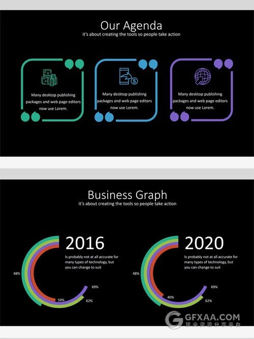 90页精美图形图表设计商务PPT模板 - 顶尖PPT