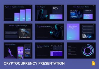 黑暗加密货币区块链交易PPT模板 - 顶尖PPT