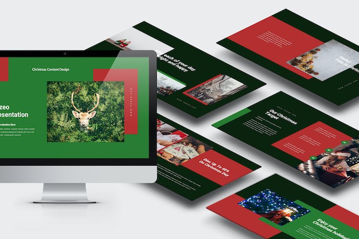 圣诞节活动推广营销宣传Keynote模板 - 顶尖PPT