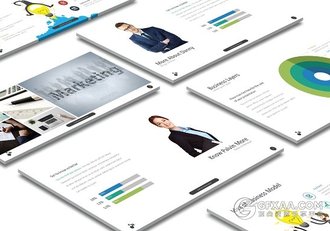 100页卡通人物图形商务PPT模板 - 顶尖PPT