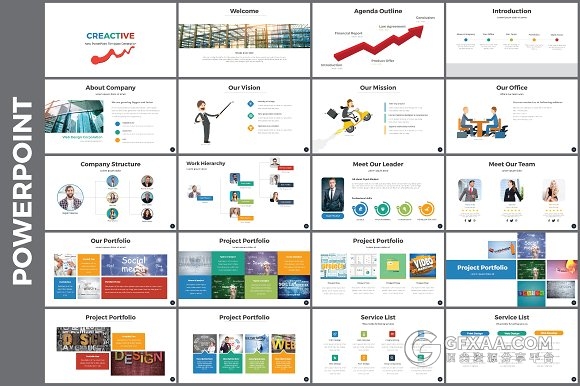 100页卡通图形人物多用途PPT模板 - 顶尖PPT