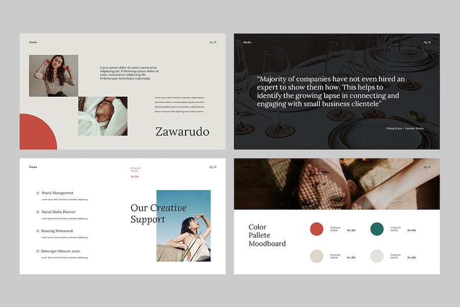 创意高雅工作室展示PPT模板 - 顶尖PPT