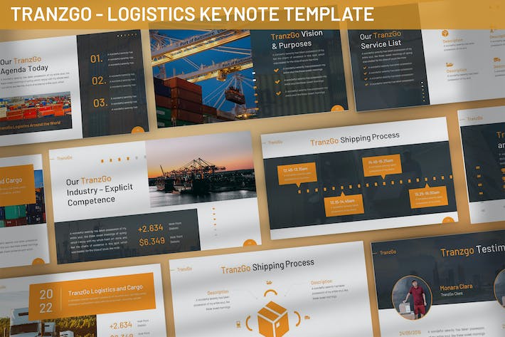 物流快递行业keynote模板 - 顶尖PPT