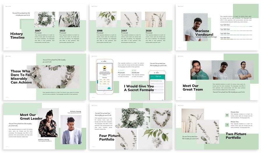 时尚产品作品集展示推介Keynote模板 - 顶尖PPT