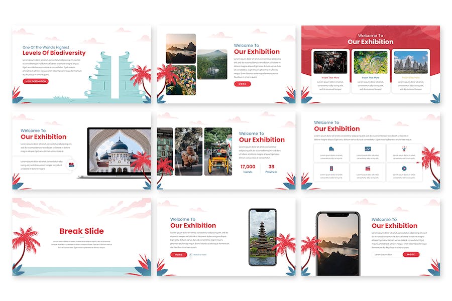 印尼旅游文化推广宣传Keynote模板 - 顶尖PPT