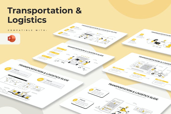 物流运输供应链仓储管理信息图PPT模板 - 顶尖PPT