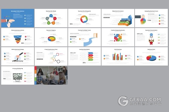 90多页欧美商务风格PPT模板 - 顶尖PPT