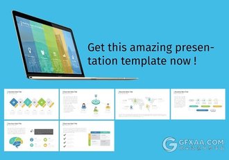60多页卡通图形图表多用途PPT模板 - 顶尖PPT
