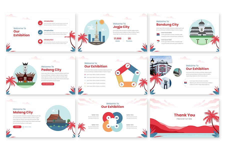 印尼旅游文化推广宣传Keynote模板 - 顶尖PPT