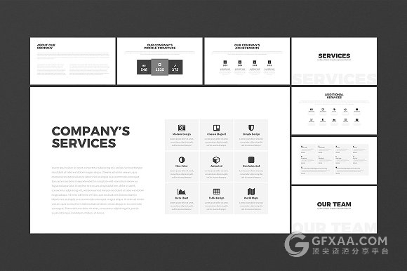 130页简约排版风格PPT模板 - 顶尖PPT