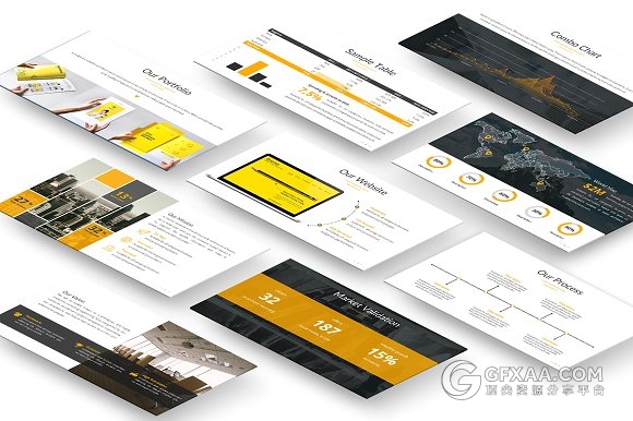 6种配色20页工作总结计划PPT模板 - 顶尖PPT