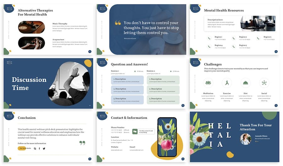 心理健康心理学介绍主题演讲keynote模板 - 顶尖PPT