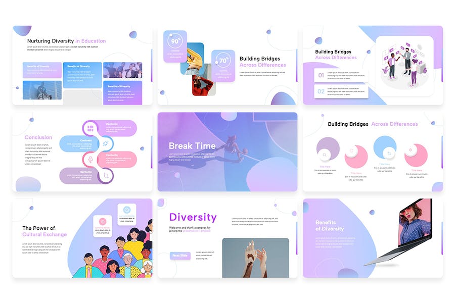 多样性包容主题建设Keynote模板 - 顶尖PPT