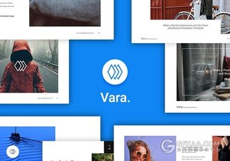 简约大气文艺图片展示PPT模板 - 顶尖PPT