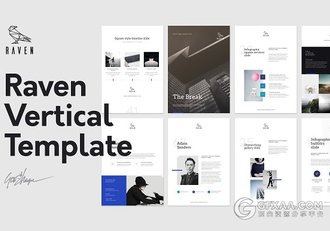 60多页A4简约画册风格keynote模板 - 顶尖PPT